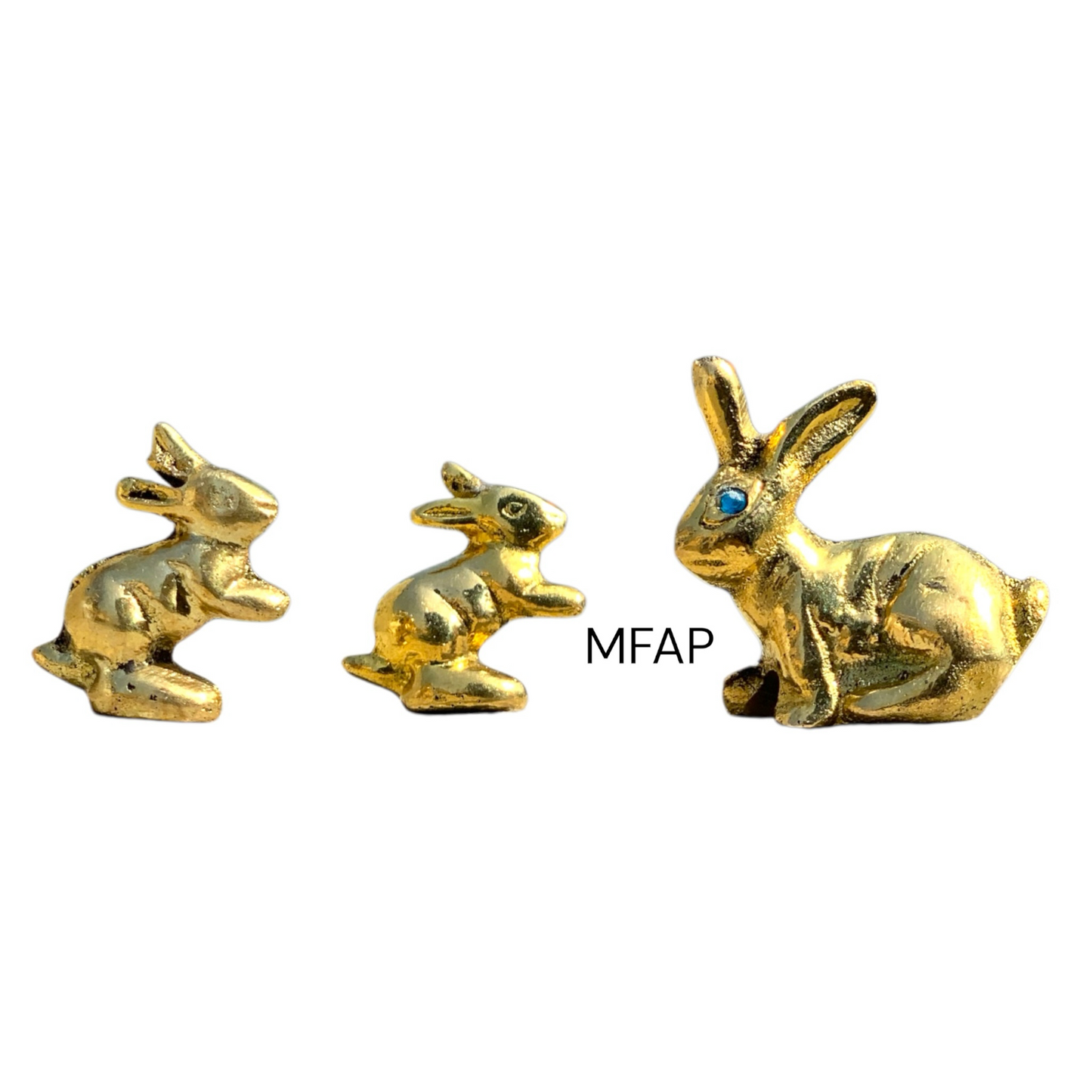 Conejos Miniatura en bronce | Mamá e hijos