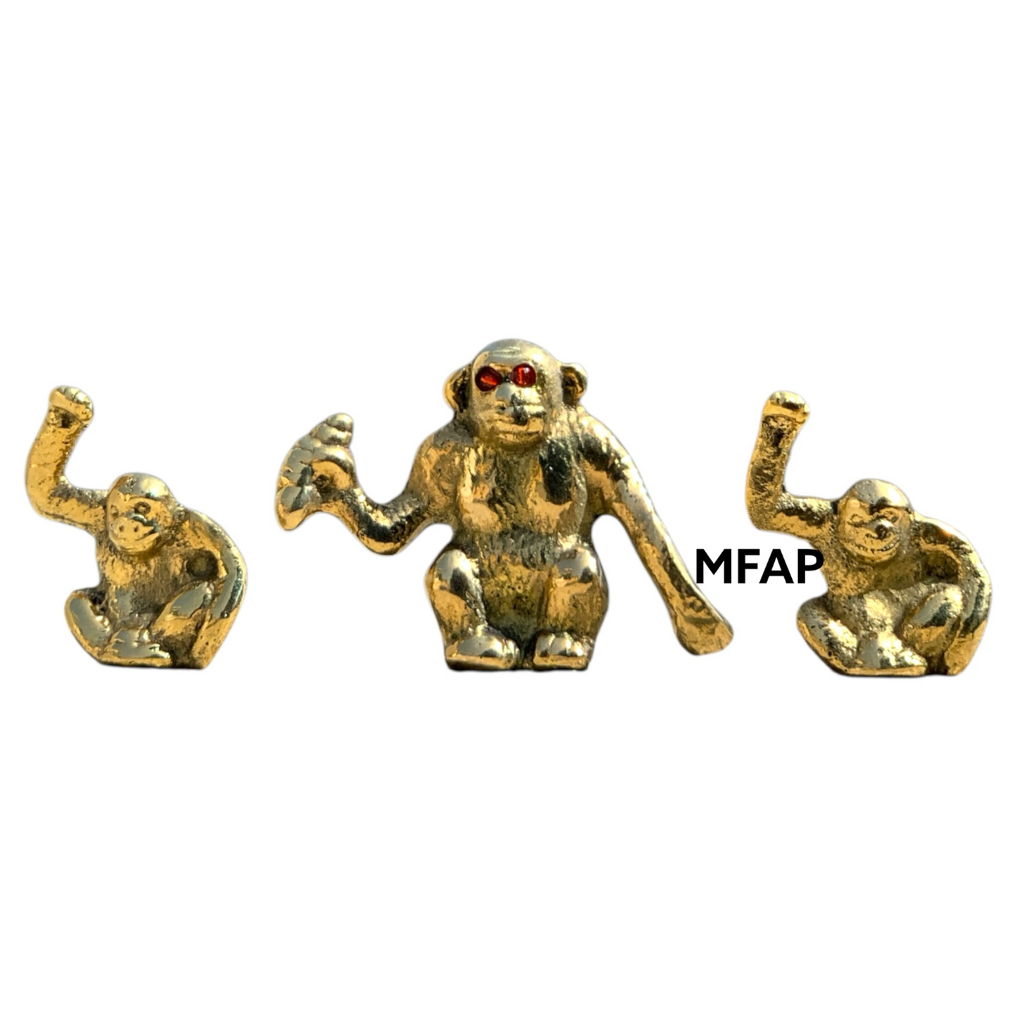 Monos Miniatura en bronce | Mamá e hijos