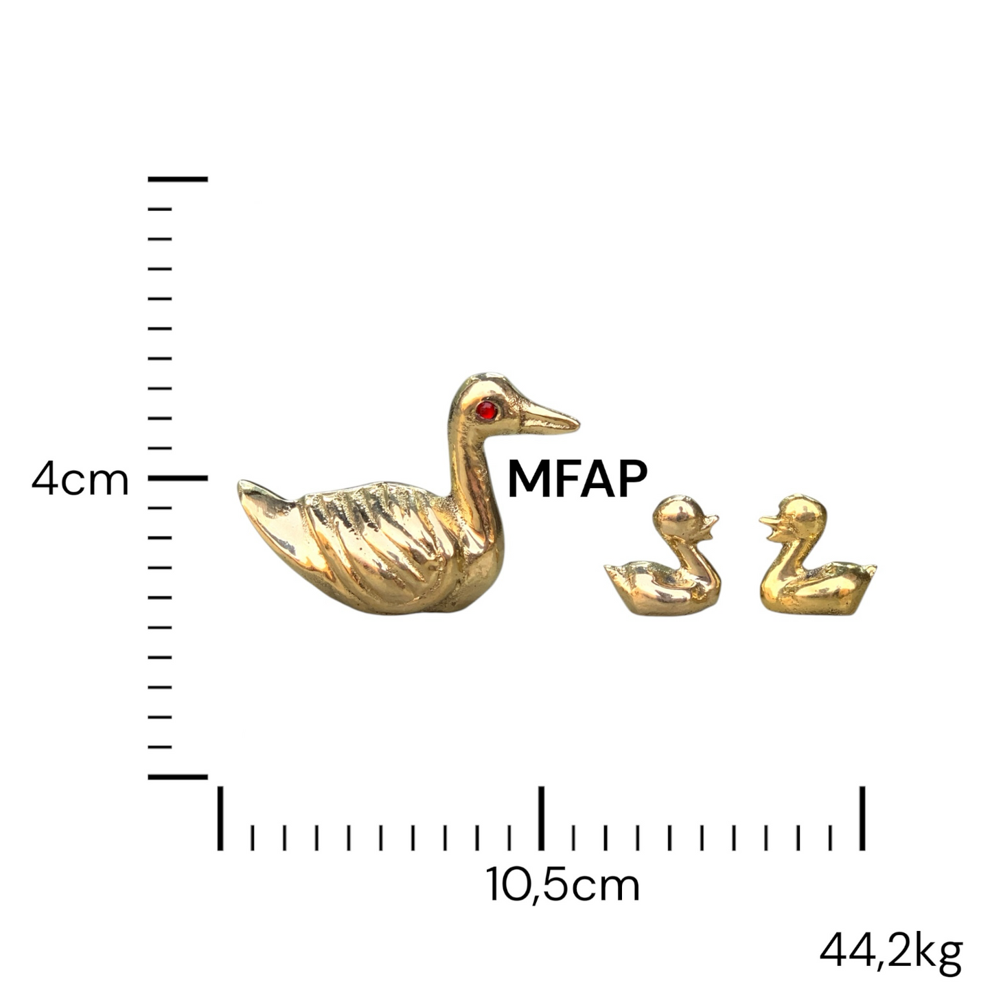 Patitos Miniatura en bronce | Mamá e hijos