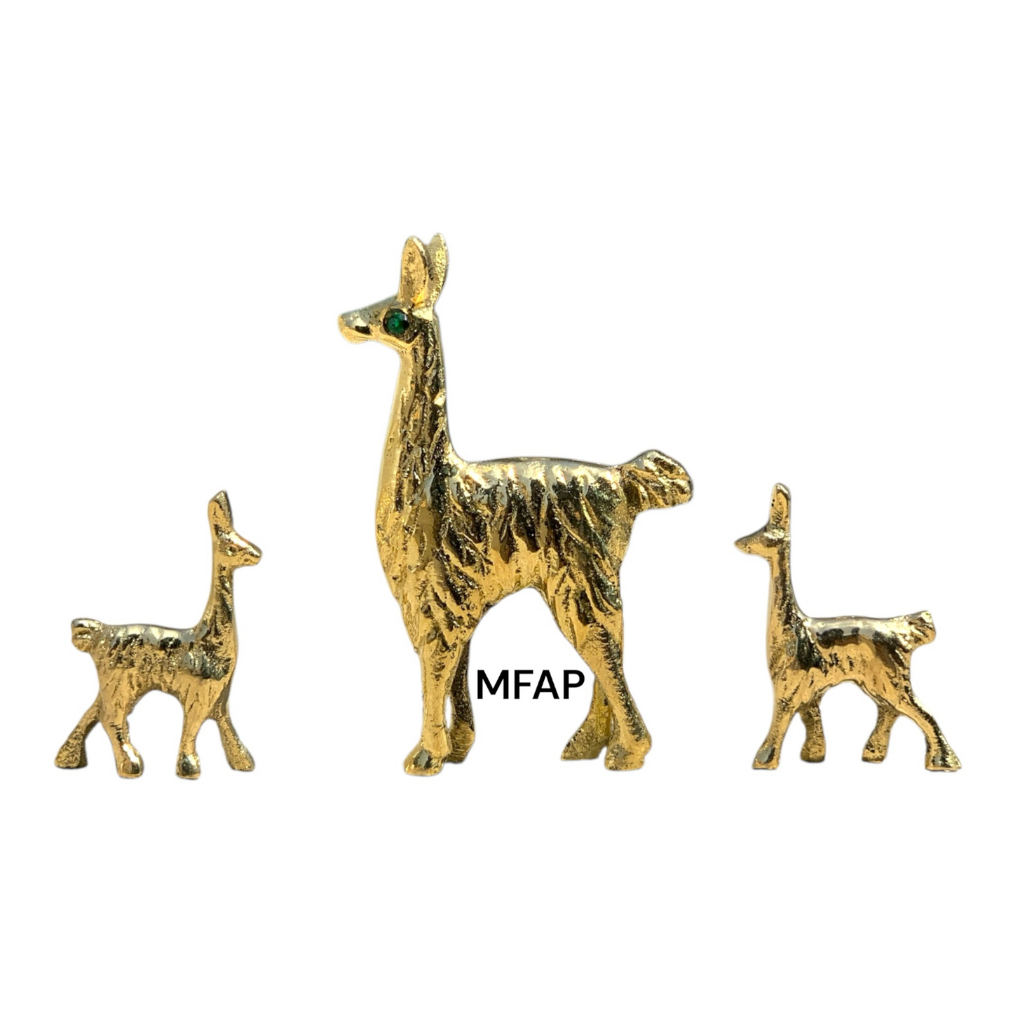 Llamas Miniatura en bronce | Mamá e hijos