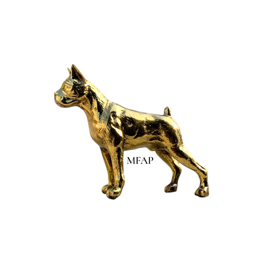 Escultura de Perro Bóxer Alemán en Bronce | Fuerza y Lealtad