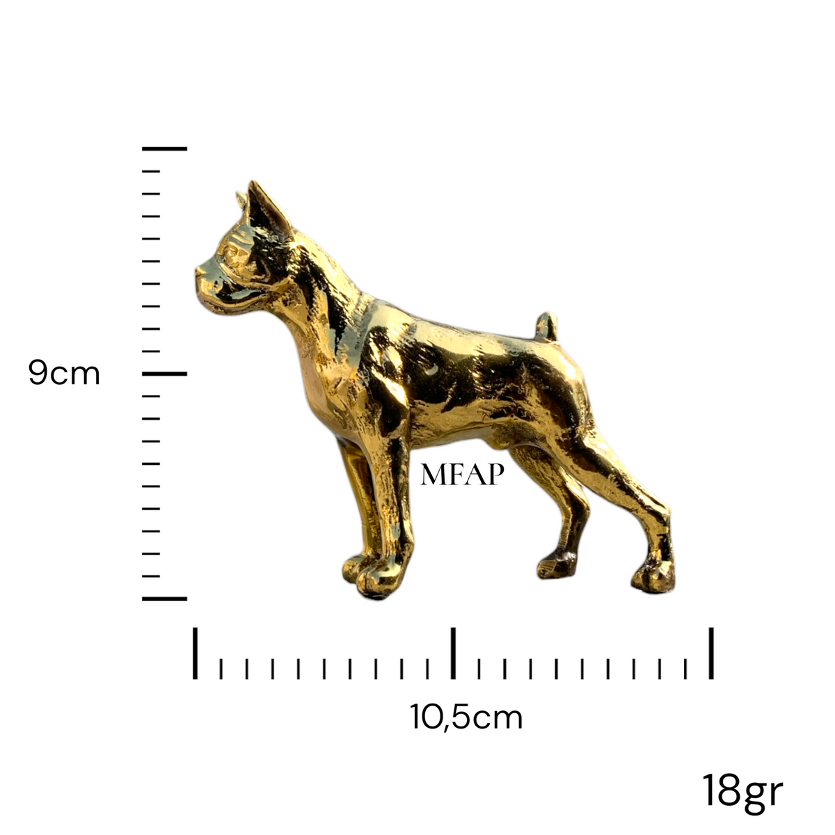 Escultura de Perro Bóxer Alemán en Bronce | Fuerza y Lealtad