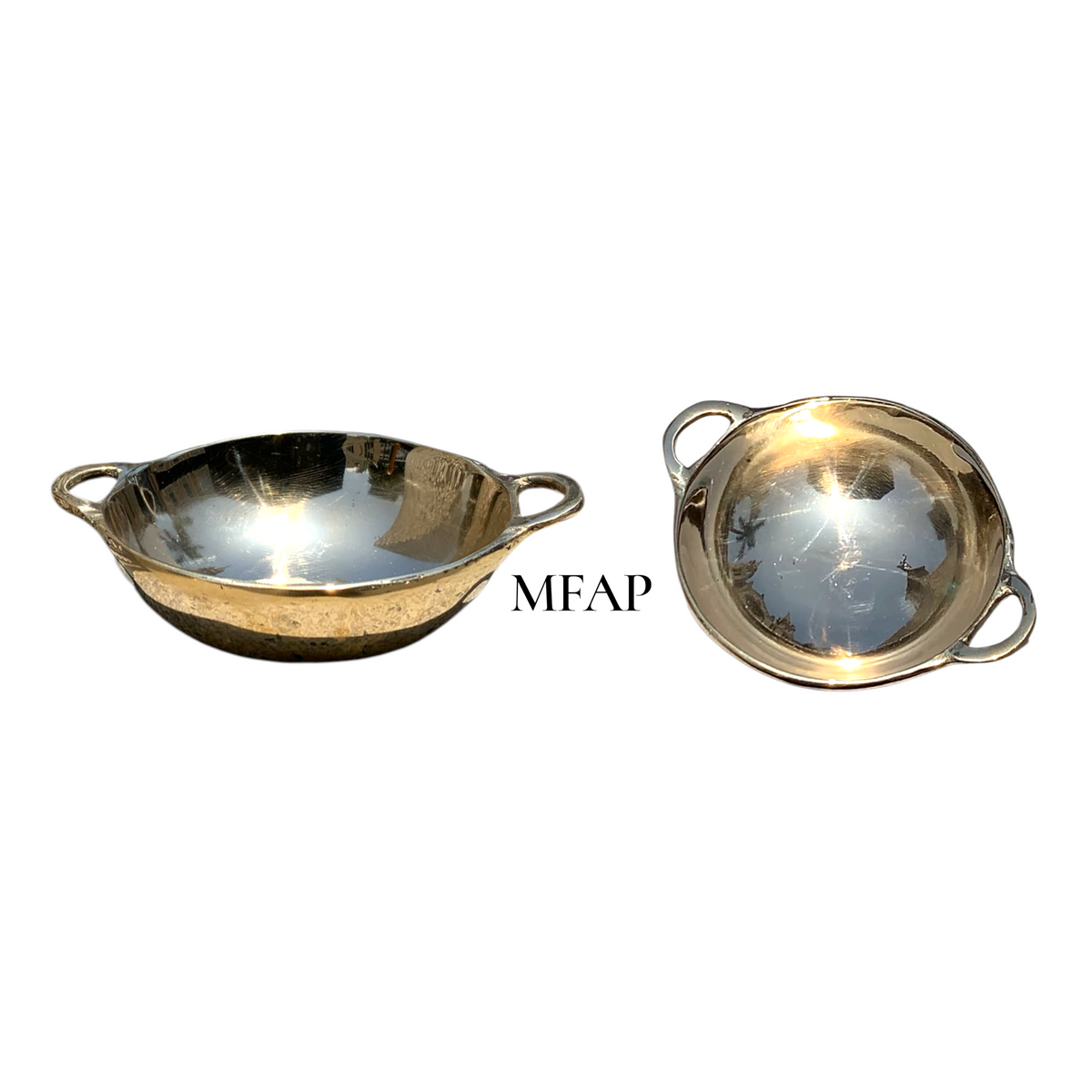 Paila decorativa en bronce pulido 12 cm – Dorada
