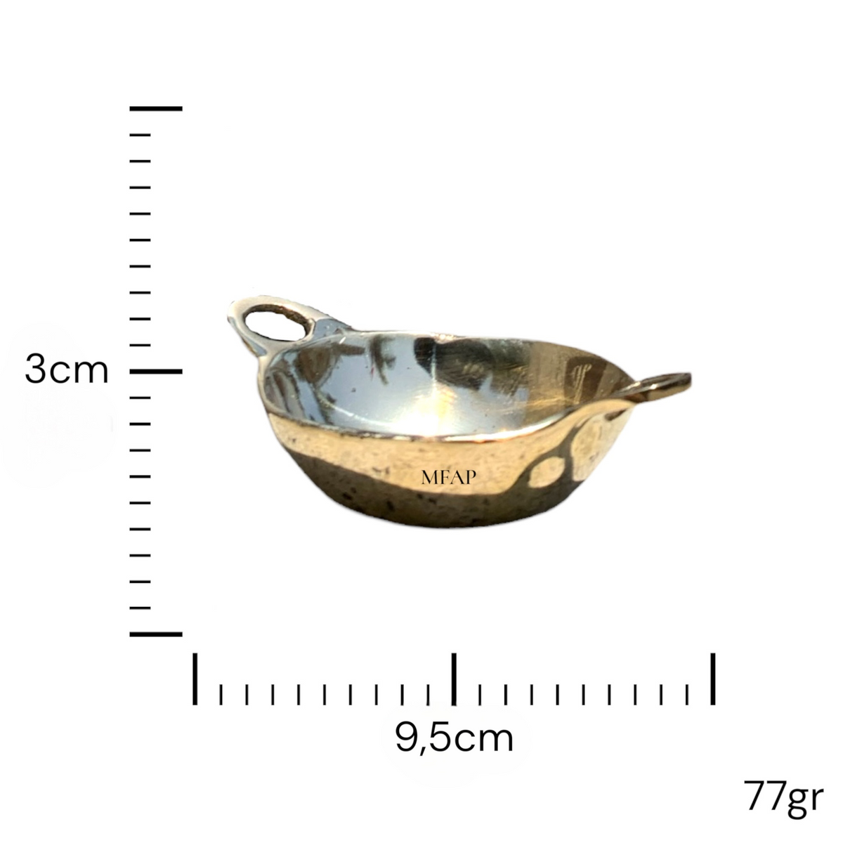 Paila mini en bronce pulido 9.5 cm – Esencia