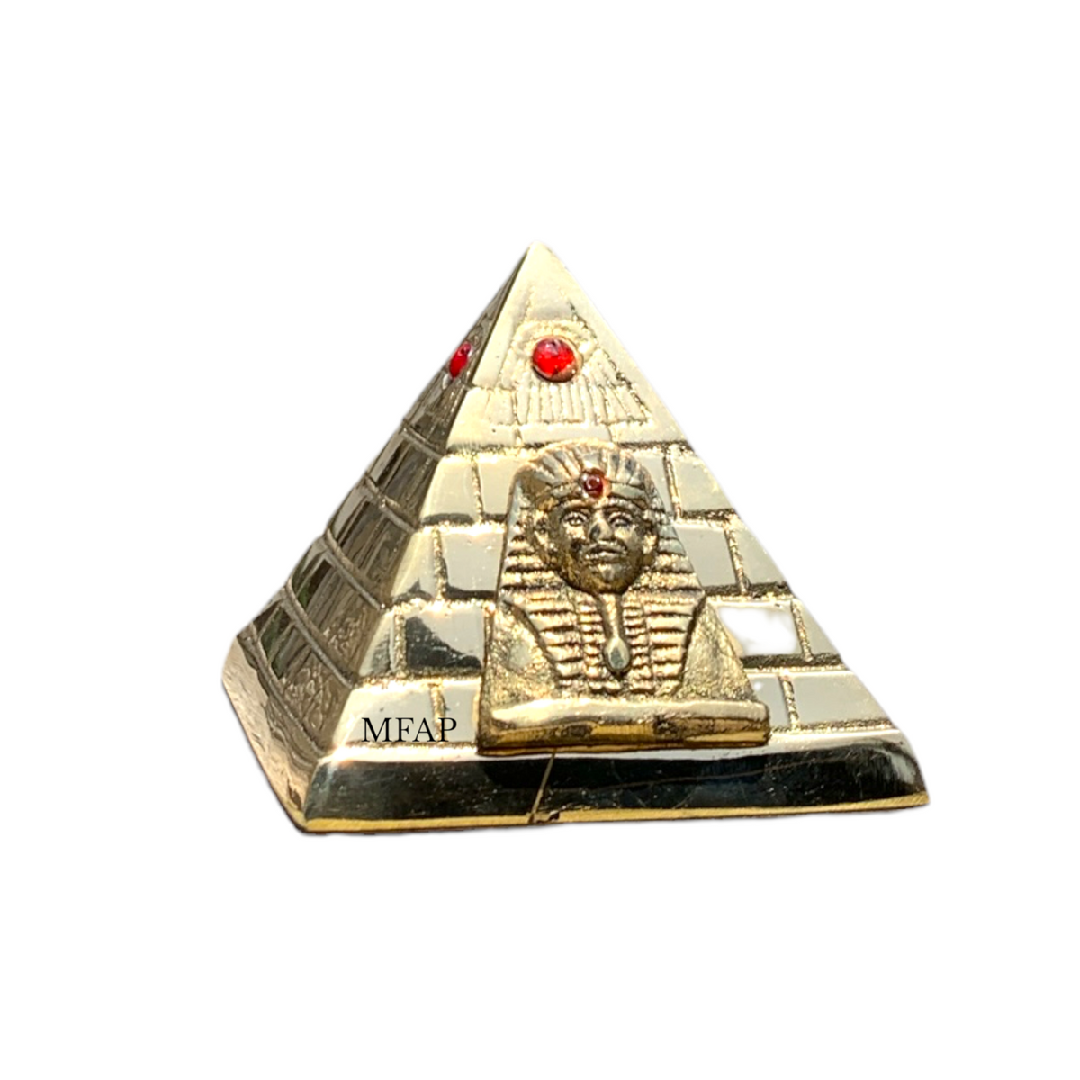 Pirámide Decorativa en Bronce Fundido – Símbolo de Permanencia y Equilibrio