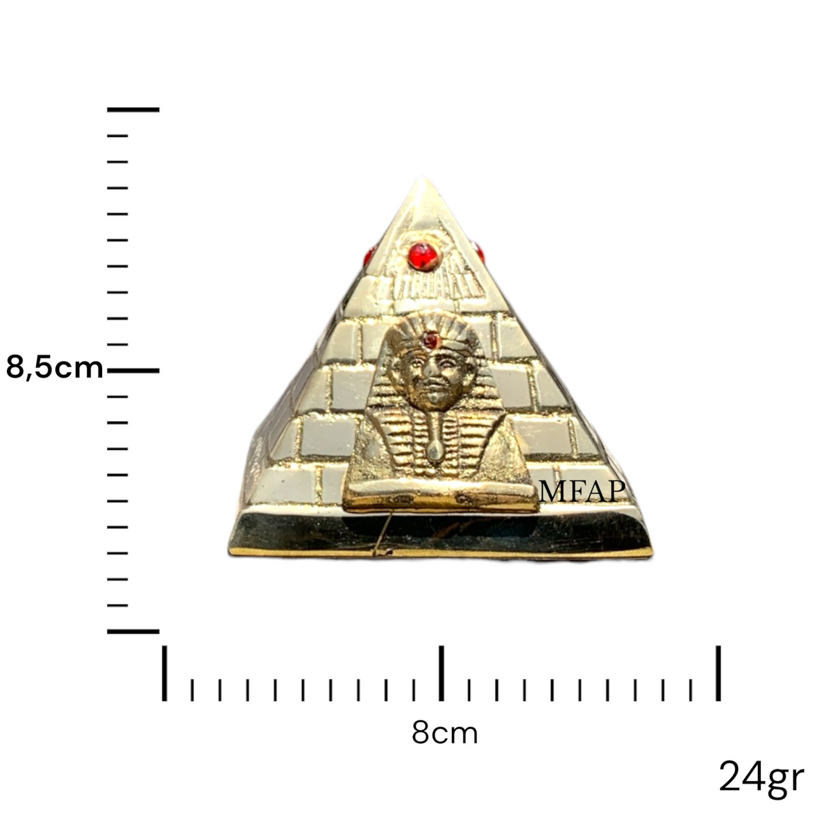 Pirámide Decorativa en Bronce Fundido – Símbolo de Permanencia y Equilibrio
