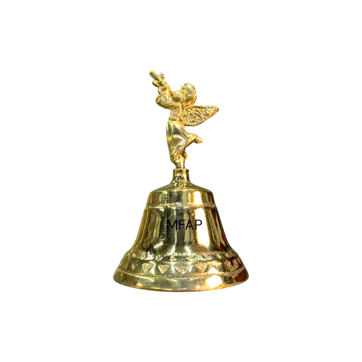 Campana de Mesa en Bronce con Angelito 11,5 cm – Protección y Elegancia