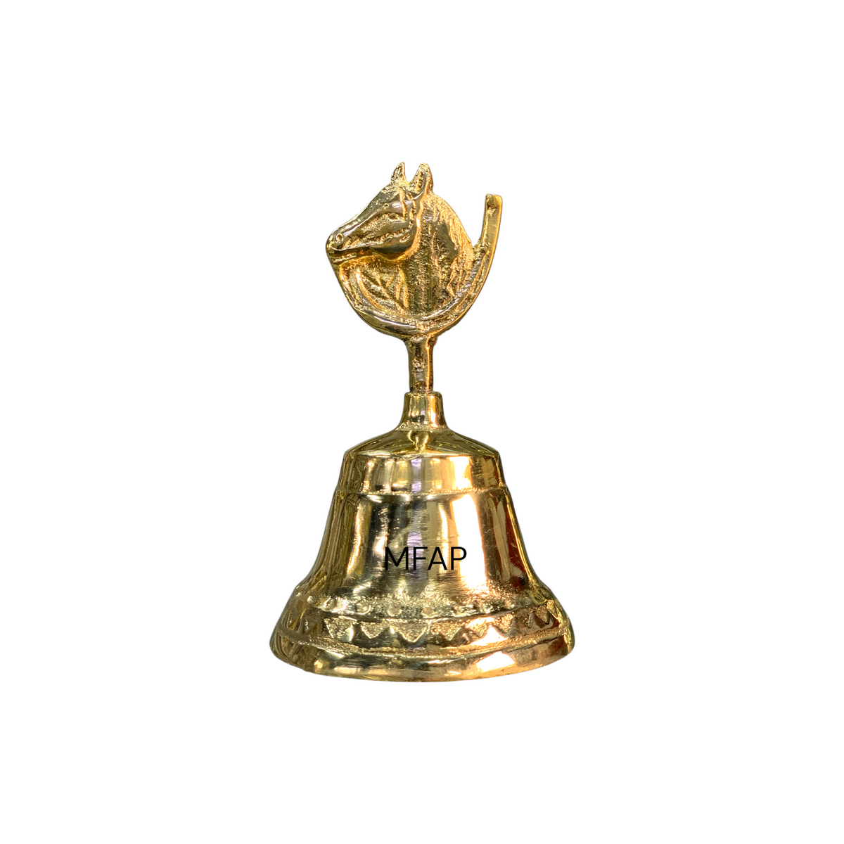 Campana de Mesa en Bronce con Caballo y Herraje – Diseño Ecuestre