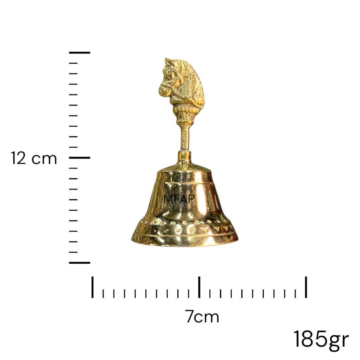 Campanita de Mesa en Bronce con Caballo – Elegancia y Fuerza
