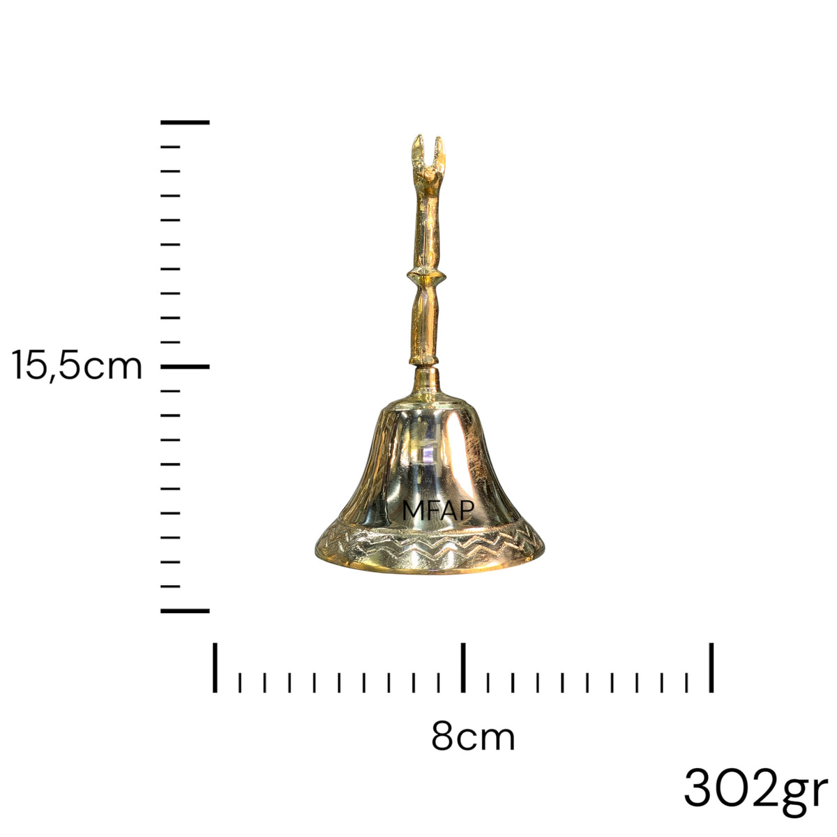 Campana de Mesa en Bronce con Llama 15,5 cm – Diseño Andino