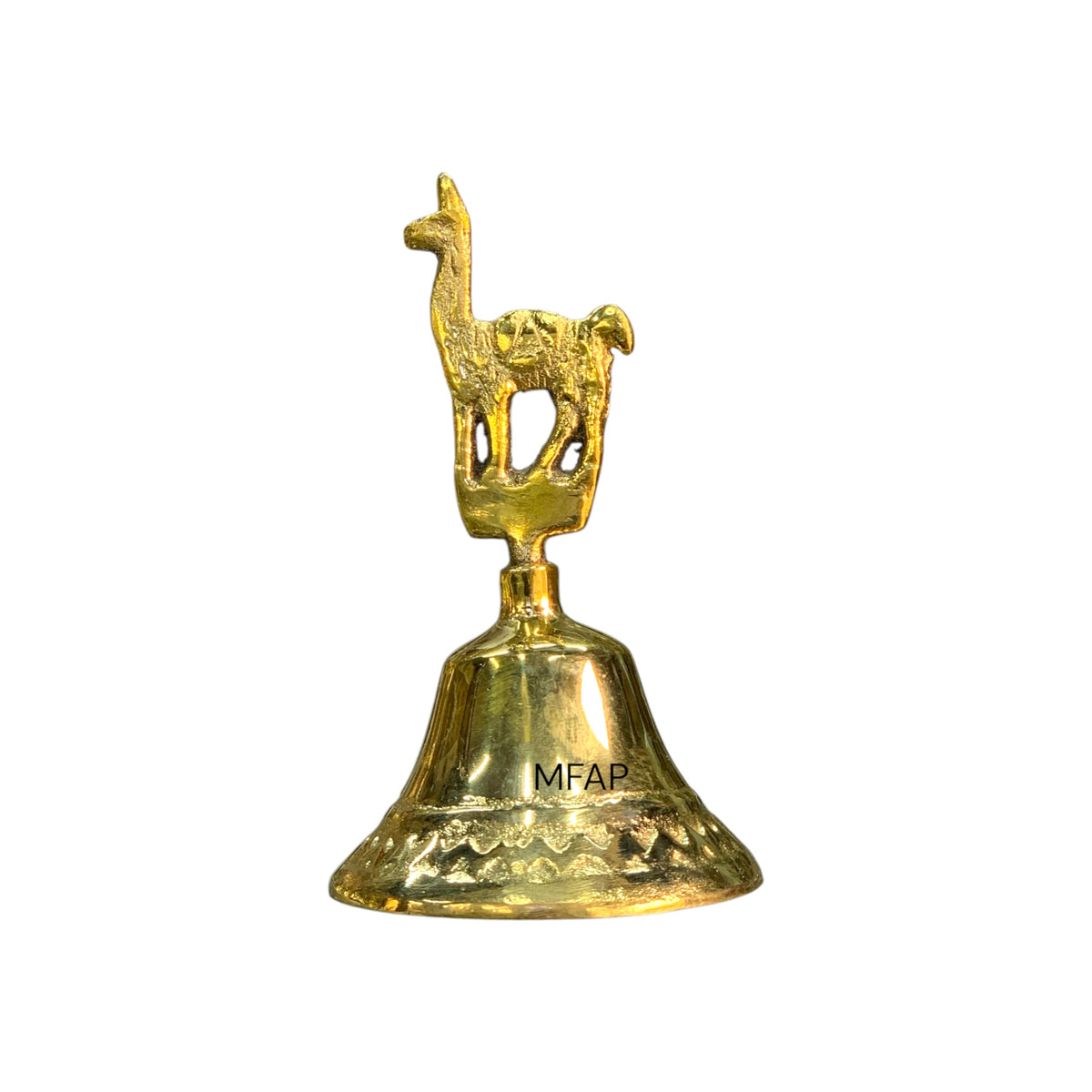 Campanita de Llama en Bronce Fundido – Tradición Andina