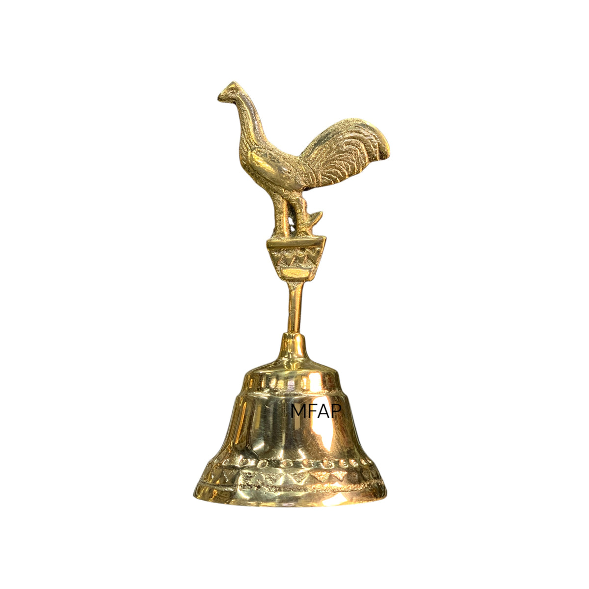 Campana de Mesa en Bronce con Gallo 15,5 cm – Fuerza y Carácter