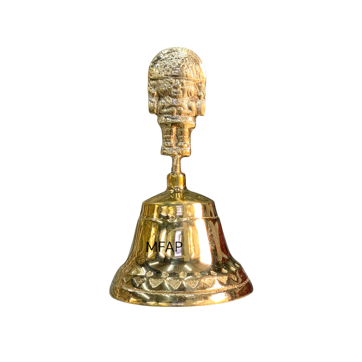 Campanita de Mesa en Bronce con Tumi – Símbolo de la Cultura Peruana