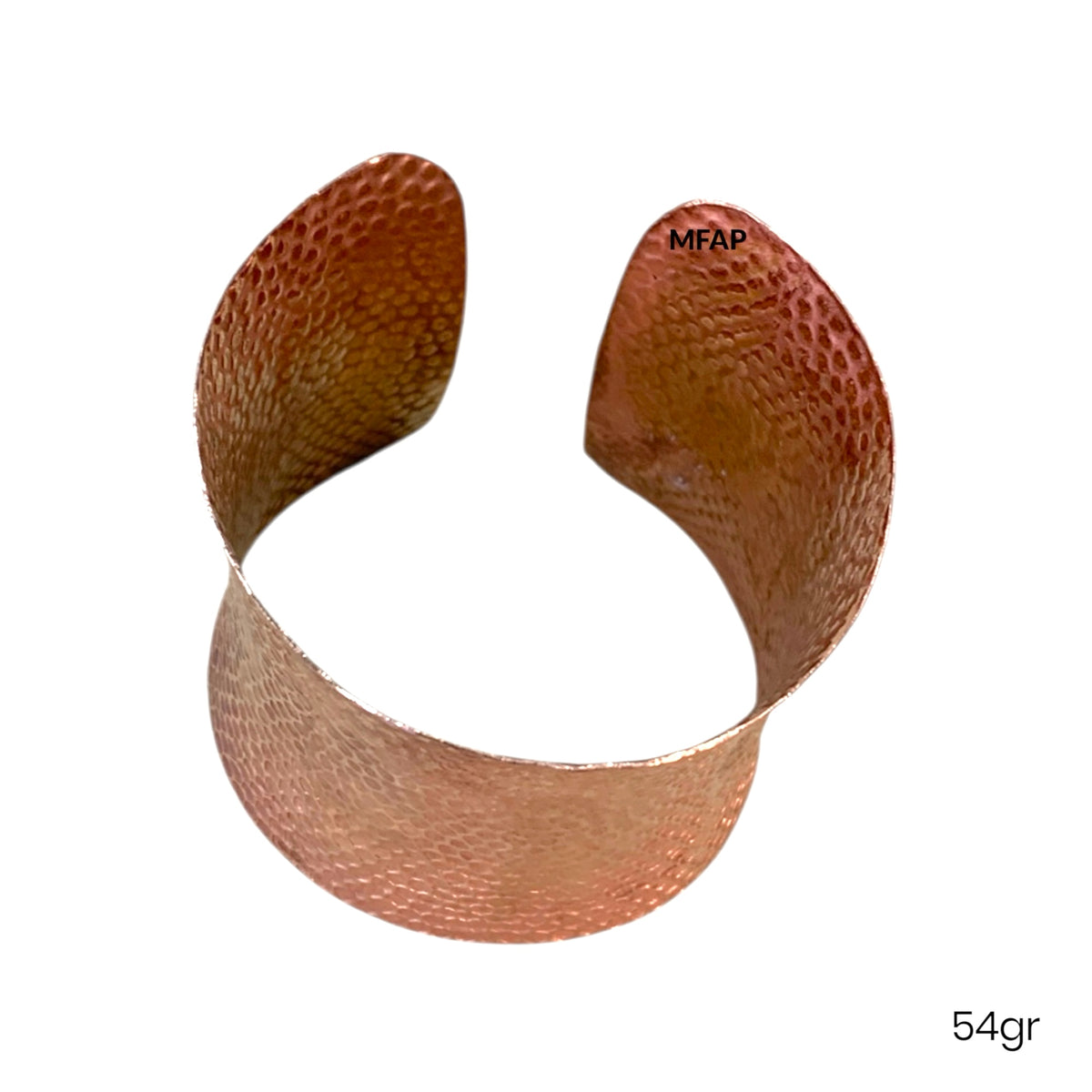Soberano Forjado | Brazalete de Cobre Martillado de 6 cm