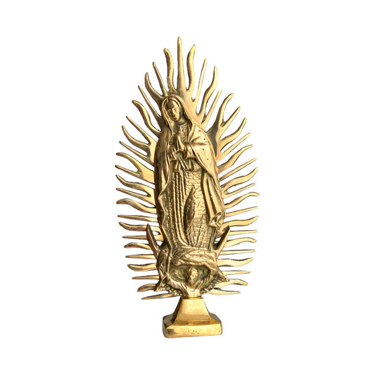 Virgen de Guadalupe mediana en bronce fundido 25 cm - Protección divina
