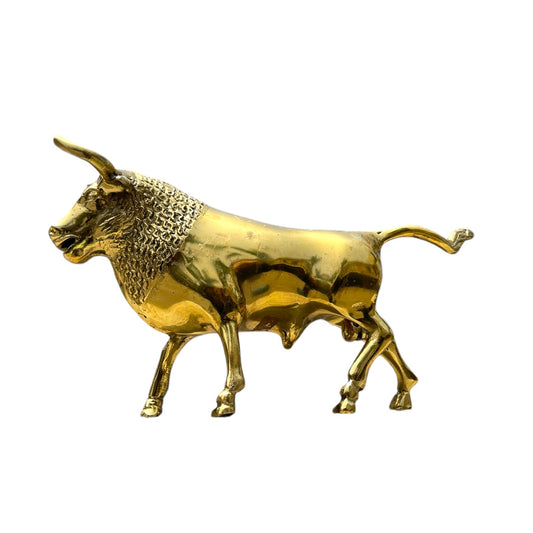 Toro de bronce 13 cm - Guardián del prado