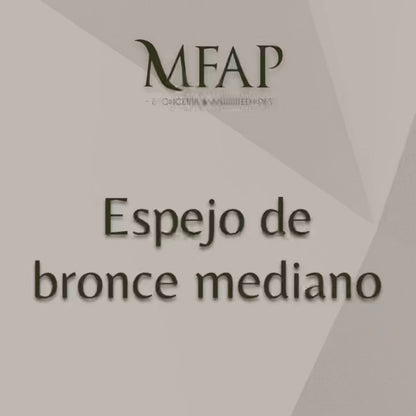Espejo mediano con marco en bronce fundido 24 cm - Reflejos elegantes