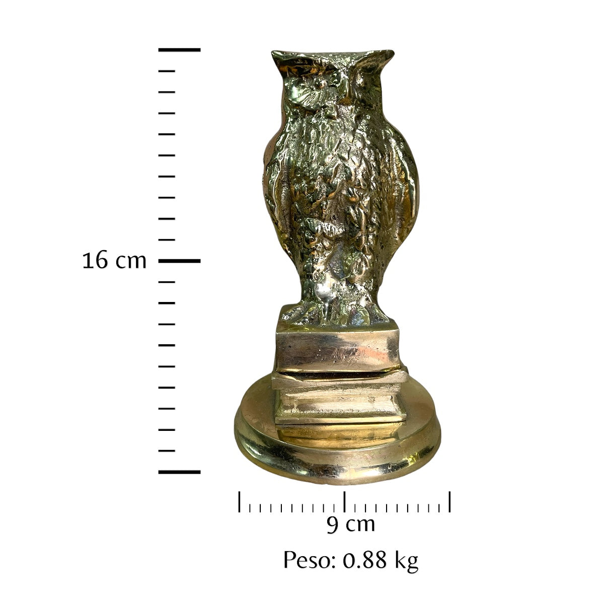 Búho de bronce fundido 16 cm - Sabio